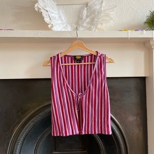 Macrame 70s style front tie top